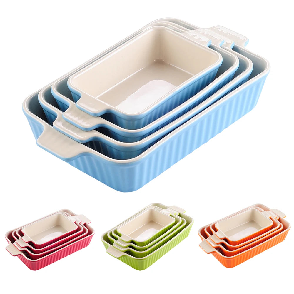 4-Piece Table Baking Dish Plate