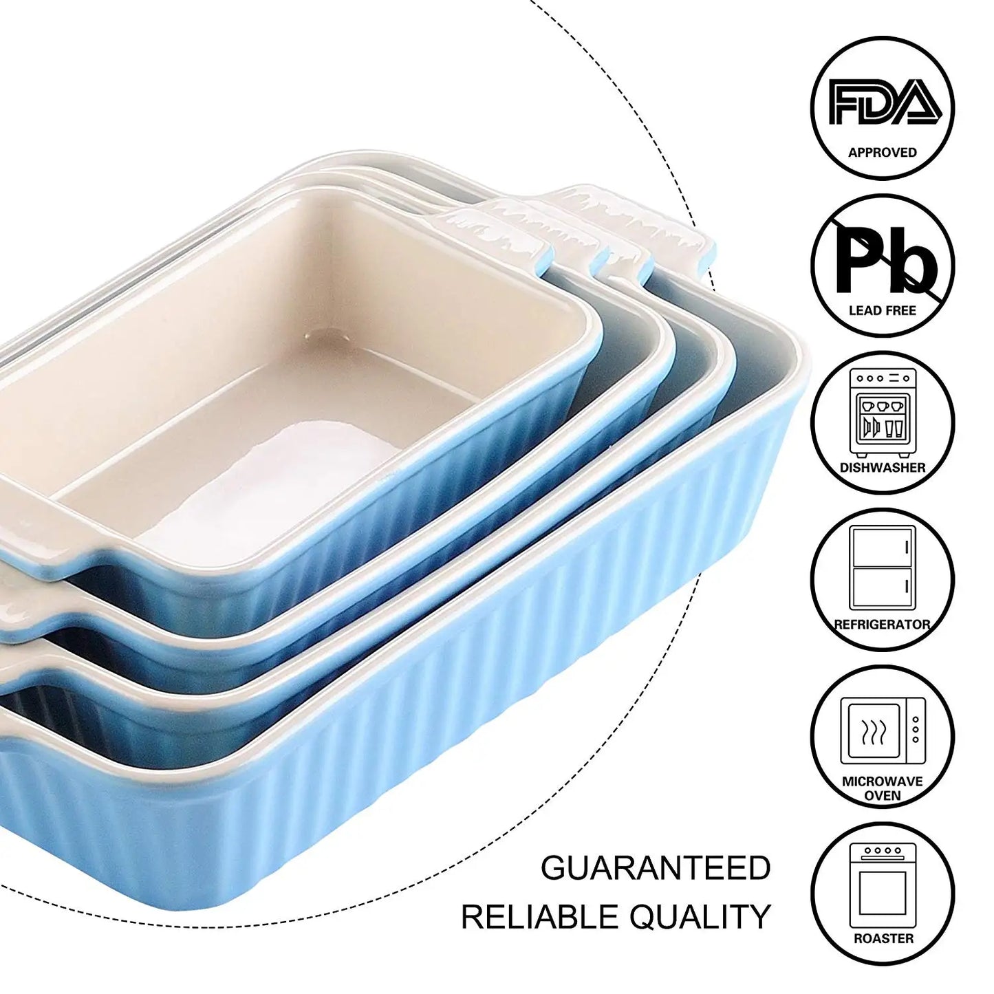 4-Piece Table Baking Dish Plate