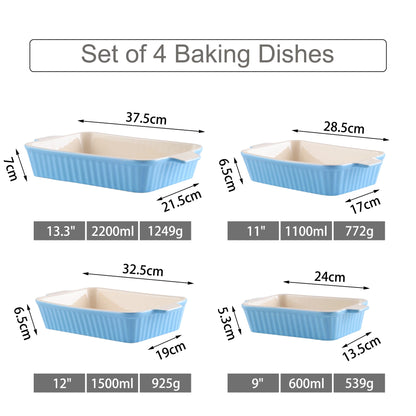 4-Piece Table Baking Dish Plate