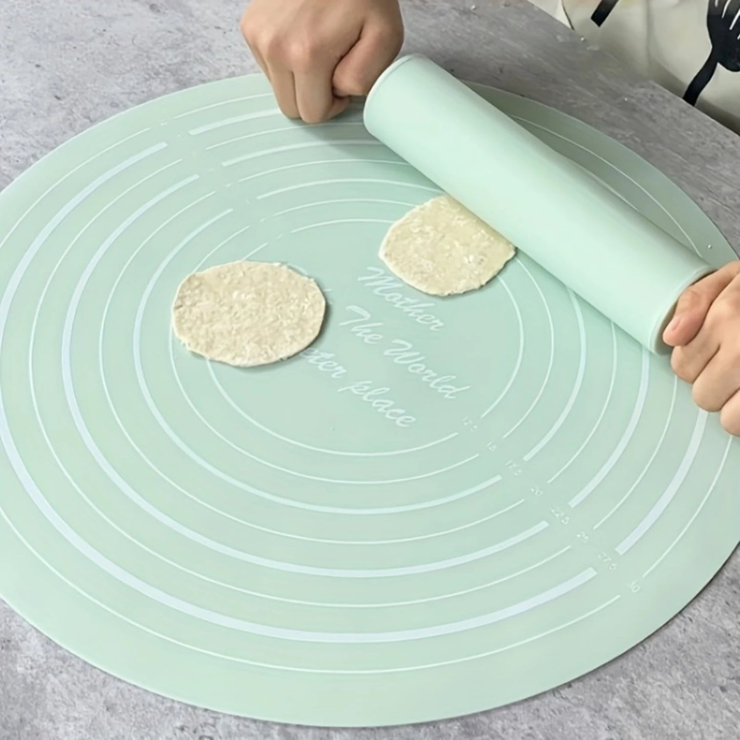 Silicone Dough Roller & Mat Set