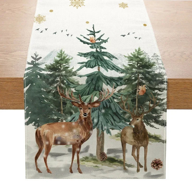 Linen Christmas Table Runner