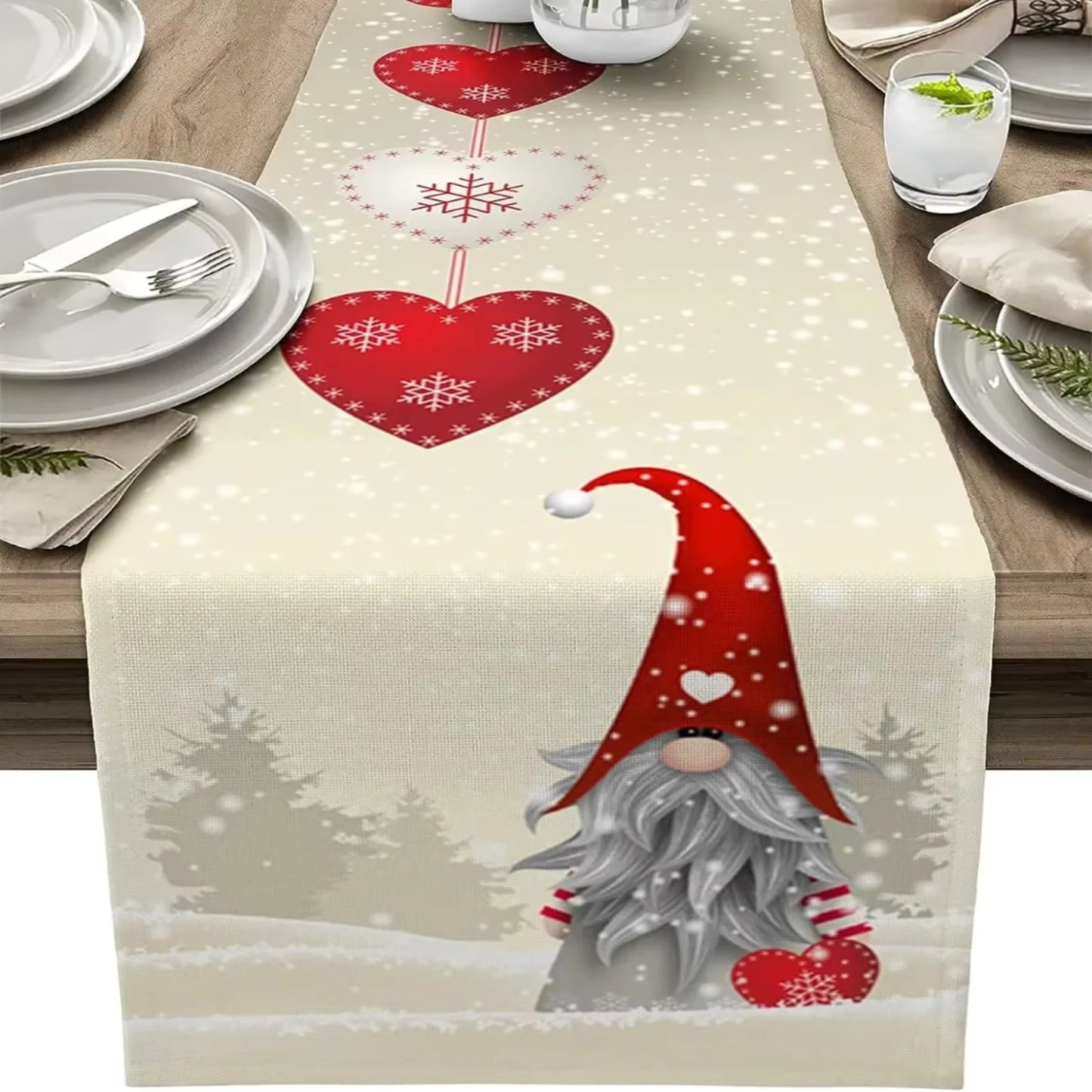 Christmas Gnome Table Runner