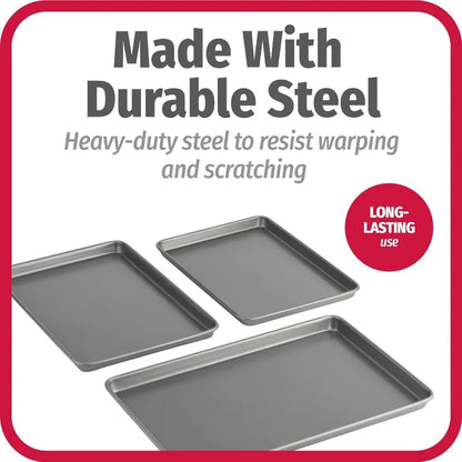 Nonstick  3-Piece Cookie Sheet Set