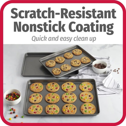 Nonstick  3-Piece Cookie Sheet Set