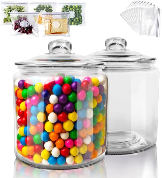 1 Gallon Glass Jars Set of 2