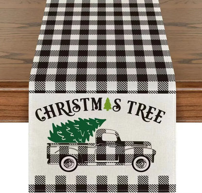 Linen Christmas Table Runner