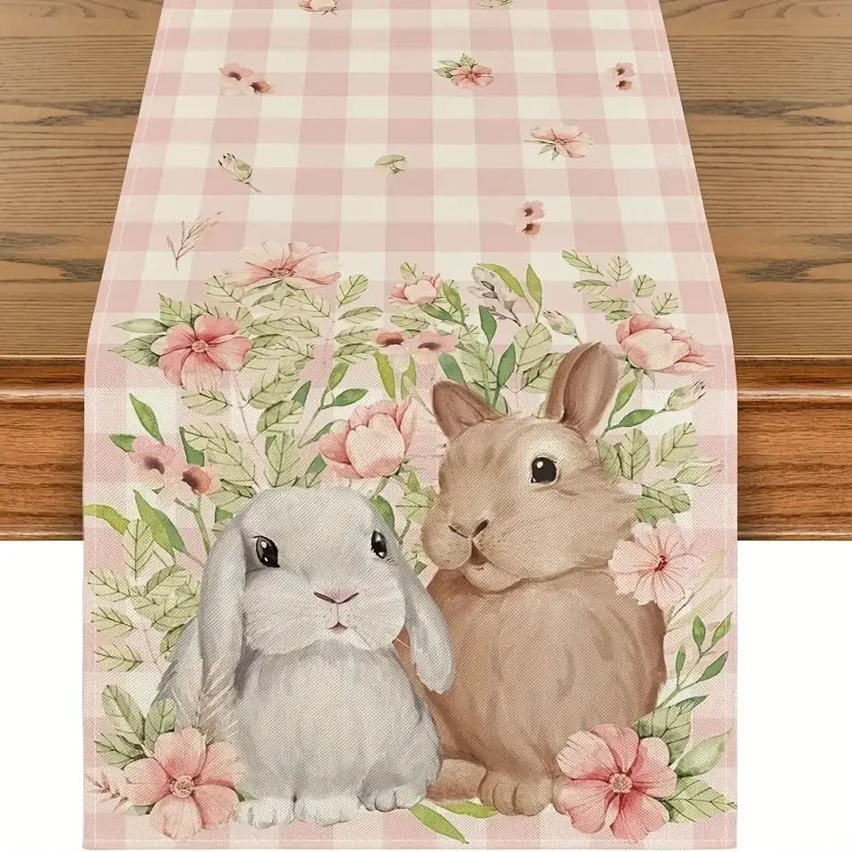 Easter Linen Table Runner