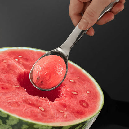 Premium Stainless Steel Ice Cream Scoop - Perfect For Watermelon & Fruit, Ideal For  And Restaurant Use