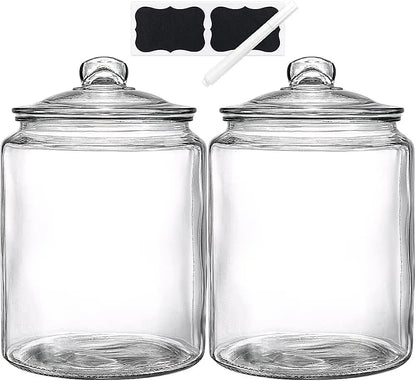 Large Glass Jars Set of 2