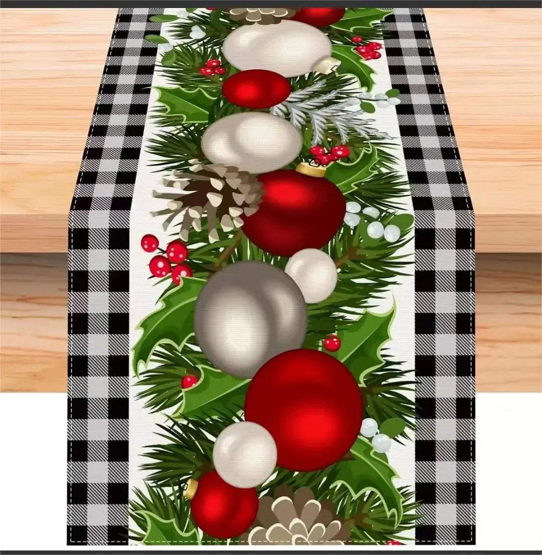 Linen Christmas Table Runner