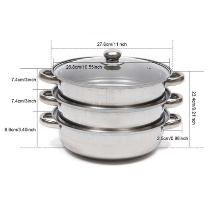 3 Tier Steam Cooker