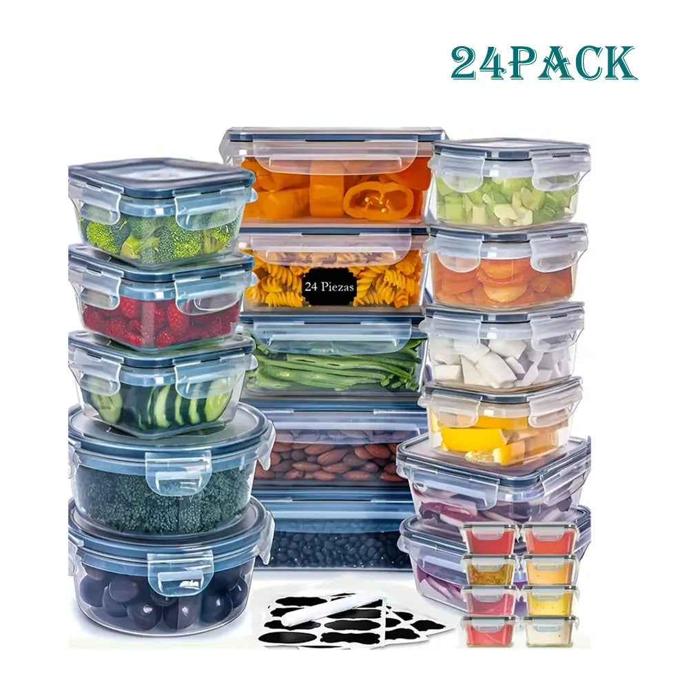 24pcs Kitchen Storage Container Set