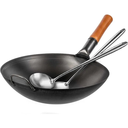 Carbon Steel Wok Pan Set