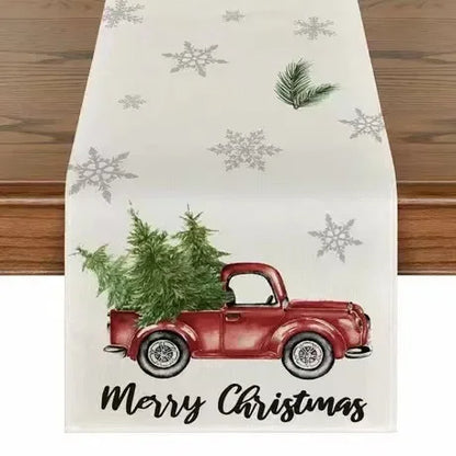 Linen Christmas Table Runner