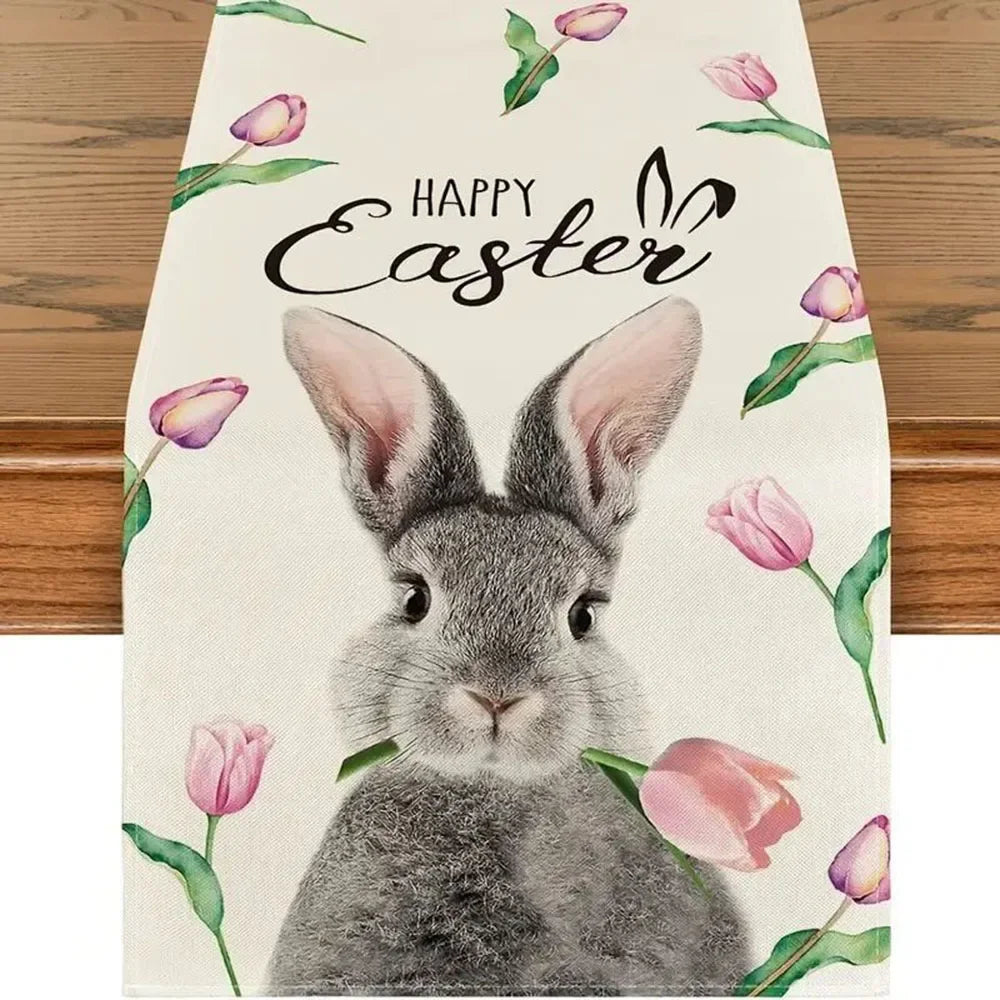 Easter Linen Table Runner