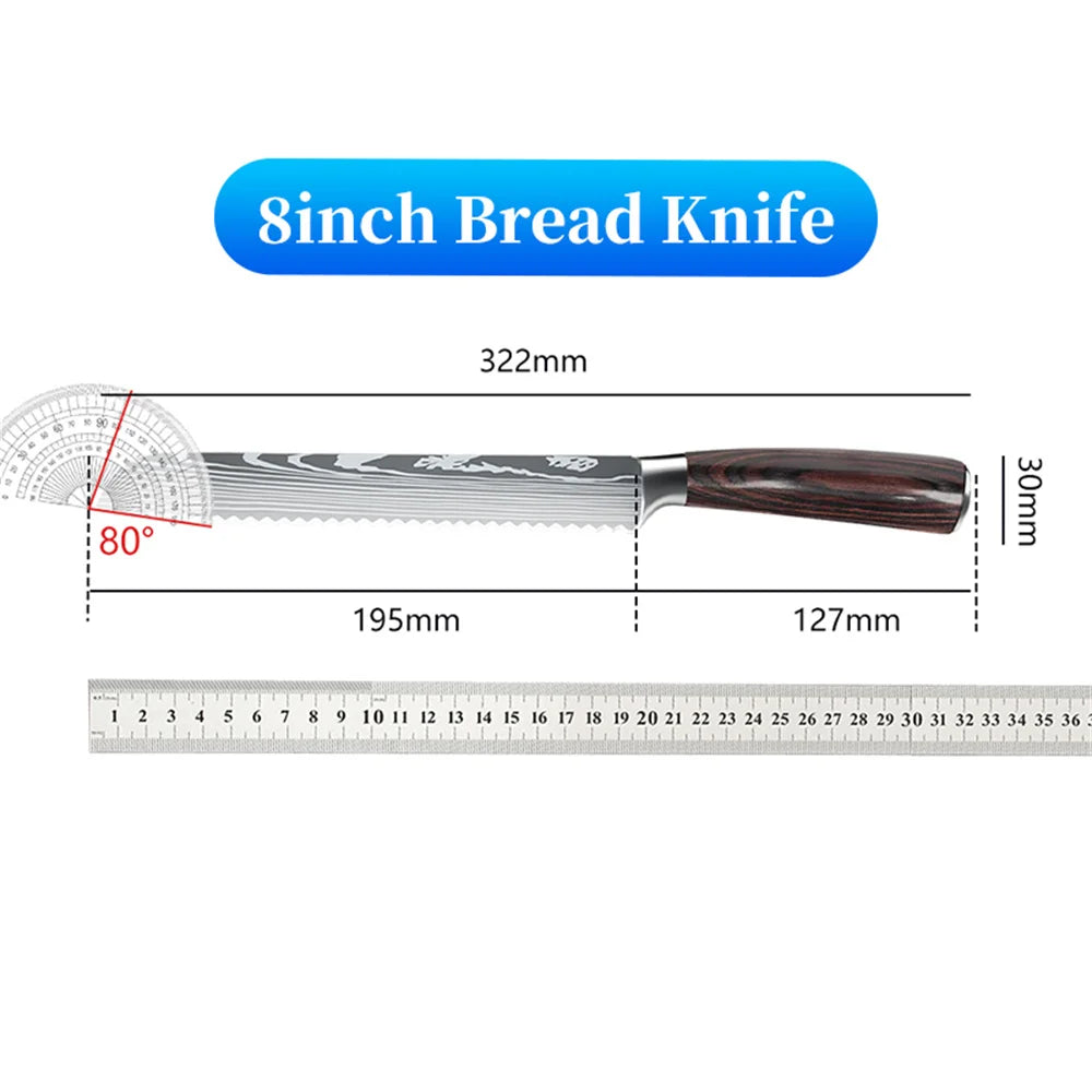 Kitchen Bread Knife Serrated