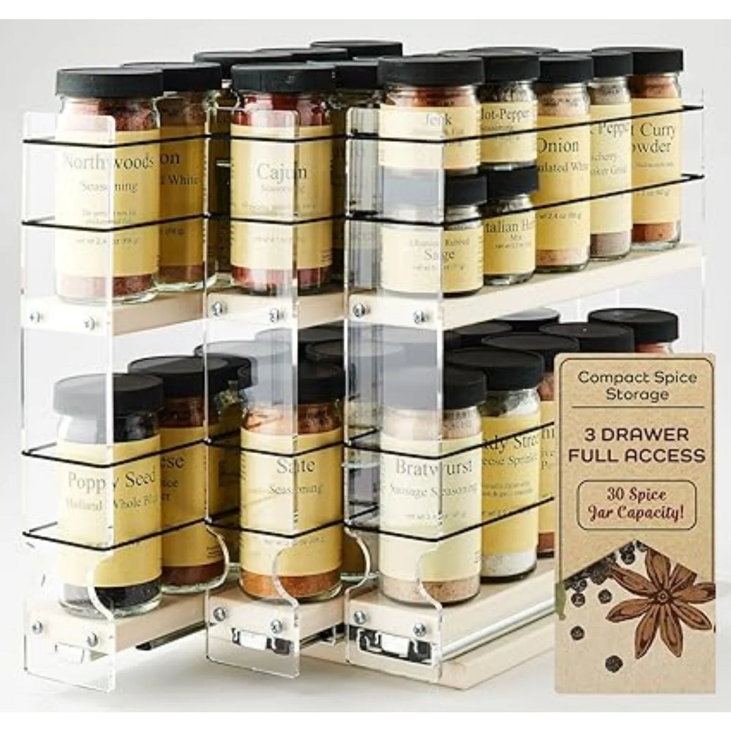 Pull Out Spice Rack Organizer