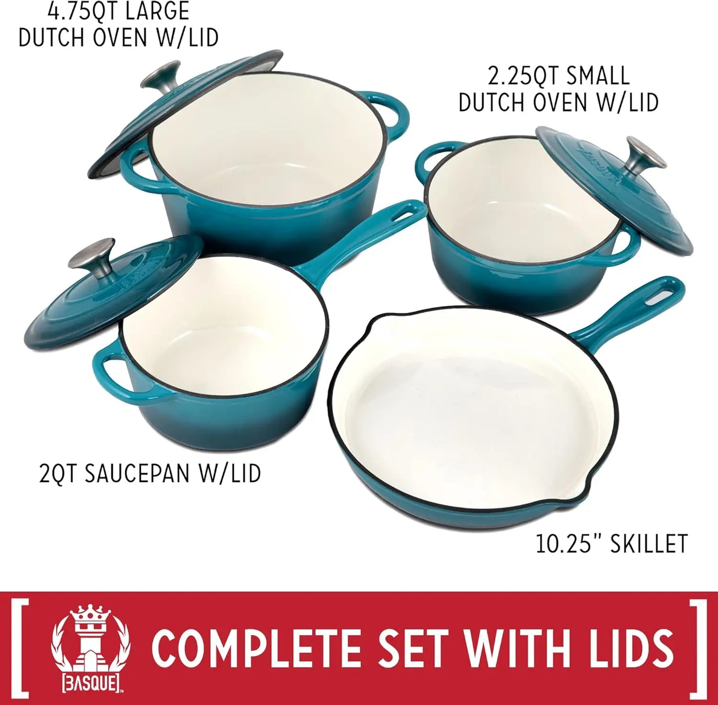 Enameled Cast Iron Cookware Set