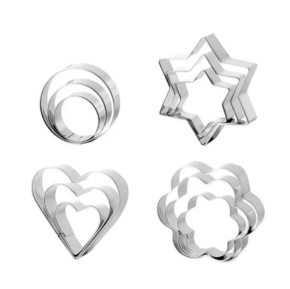 12Pcs/Set Stainless Steel Cookie Cutter