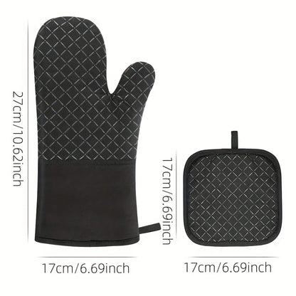 Silicone Oven Mitts And Pot Holder