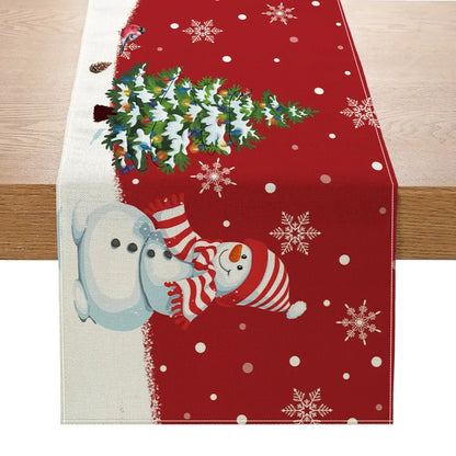 Linen Christmas Table Runner