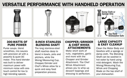 CSB-179 Smart Stick Variable Speed Hand Blender, Stainless Steel