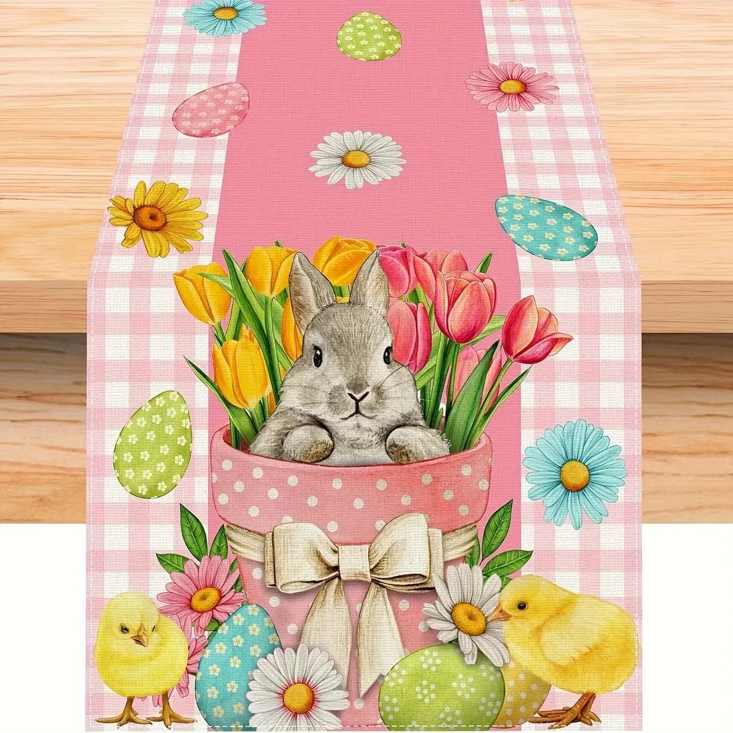 Easter Linen Table Runner