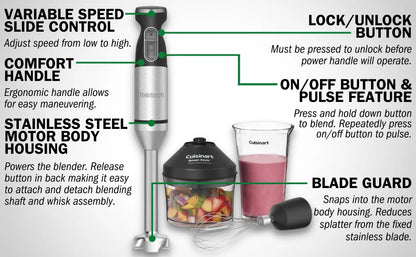 CSB-179 Smart Stick Variable Speed Hand Blender, Stainless Steel