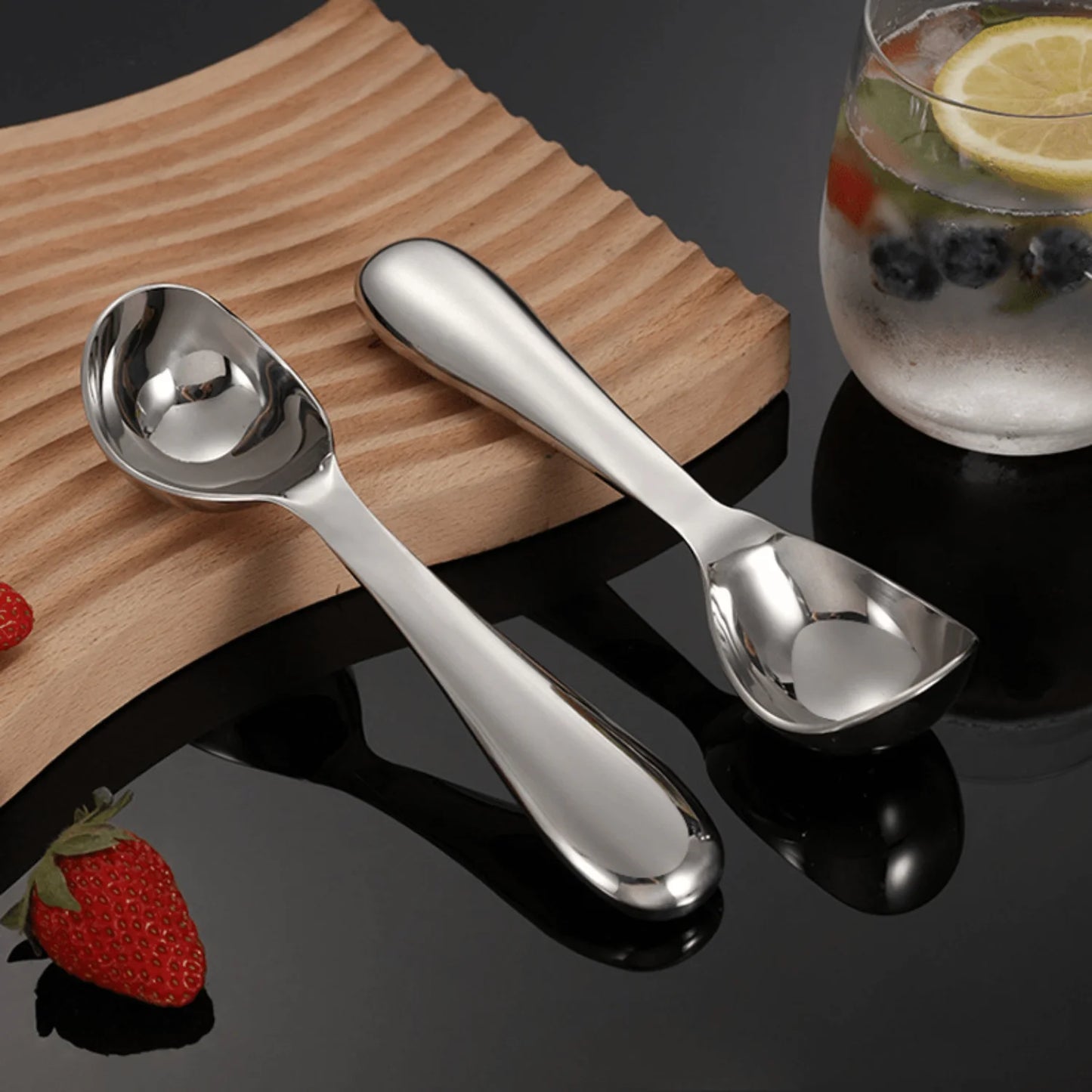 Premium Stainless Steel Ice Cream Scoop - Perfect For Watermelon & Fruit, Ideal For  And Restaurant Use