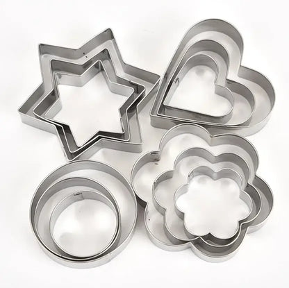 12Pcs/Set Stainless Steel Cookie Cutter