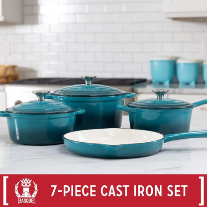 Enameled Cast Iron Cookware Set