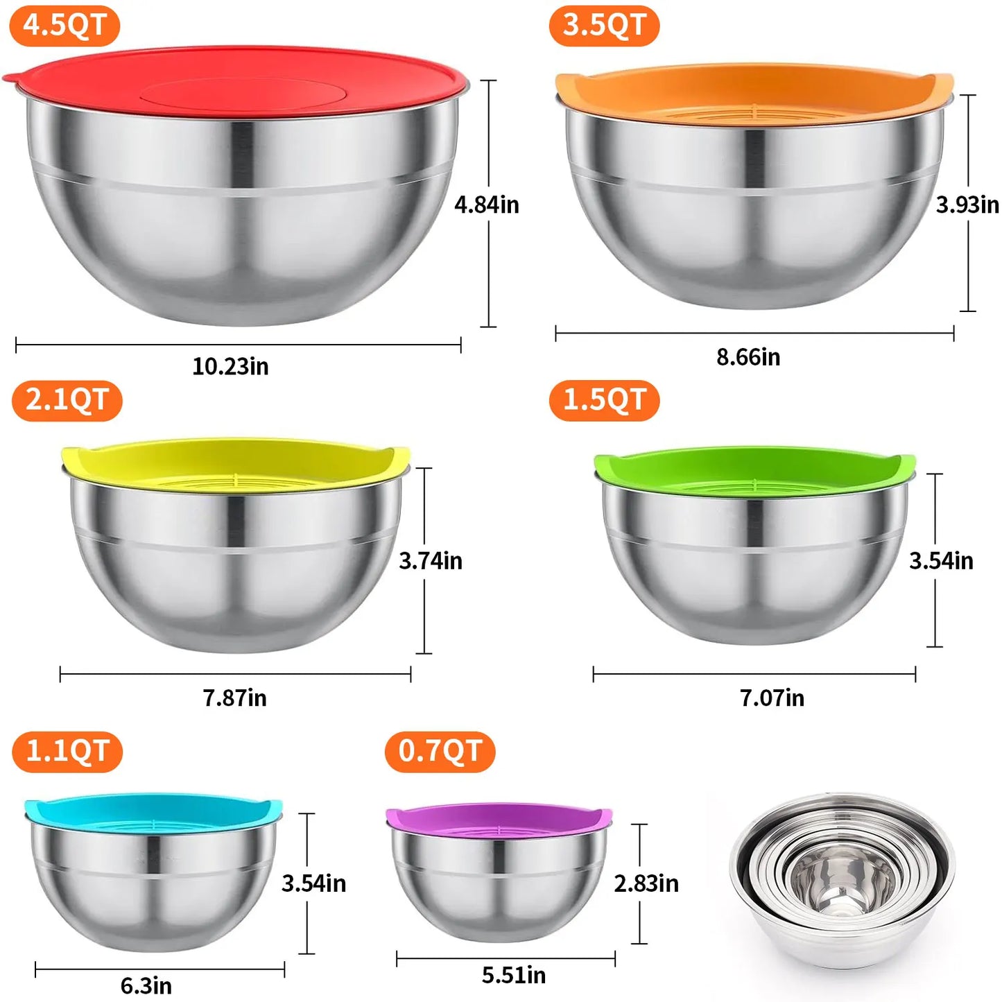 Stainless Steel Mixing Bowl Set