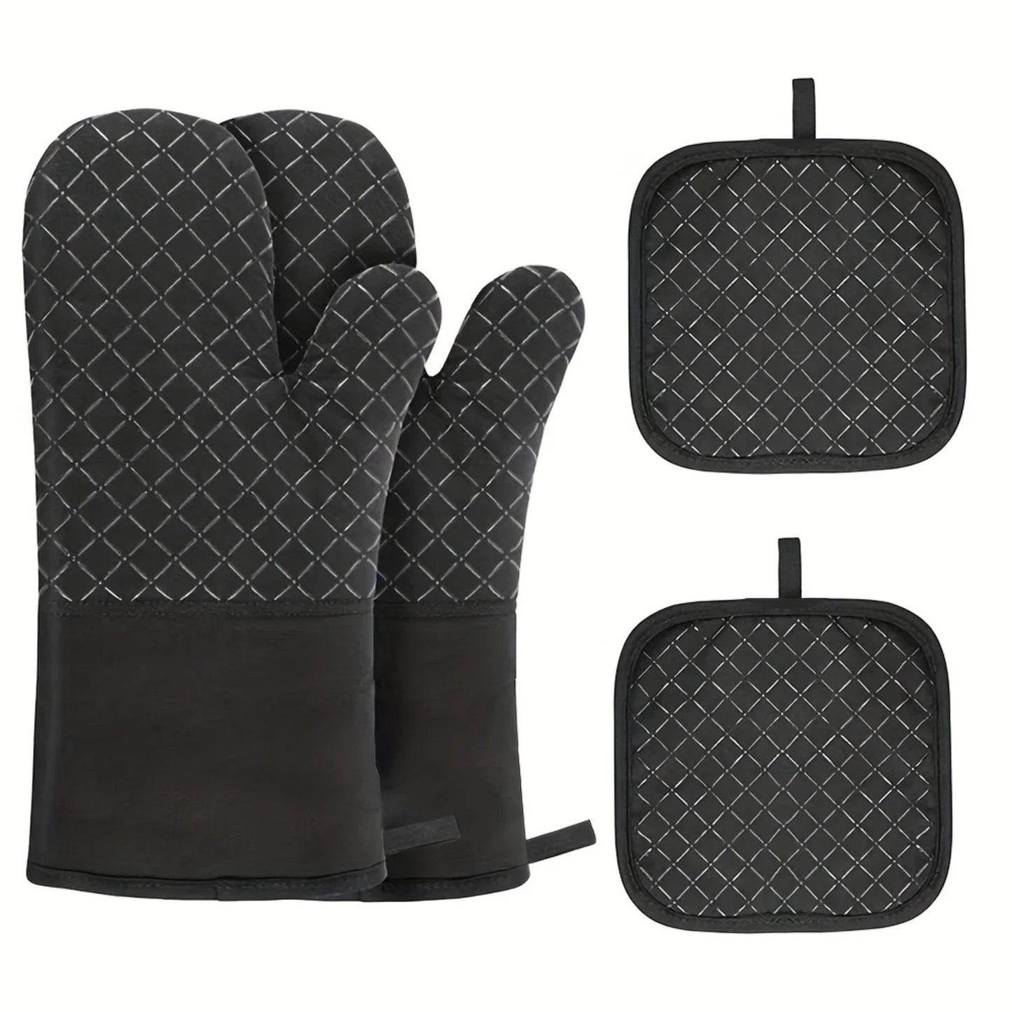 Silicone Oven Mitts And Pot Holder